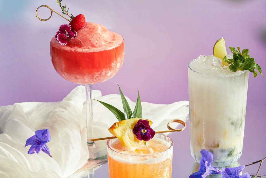 An assortment of beverages served at Fusion Resort